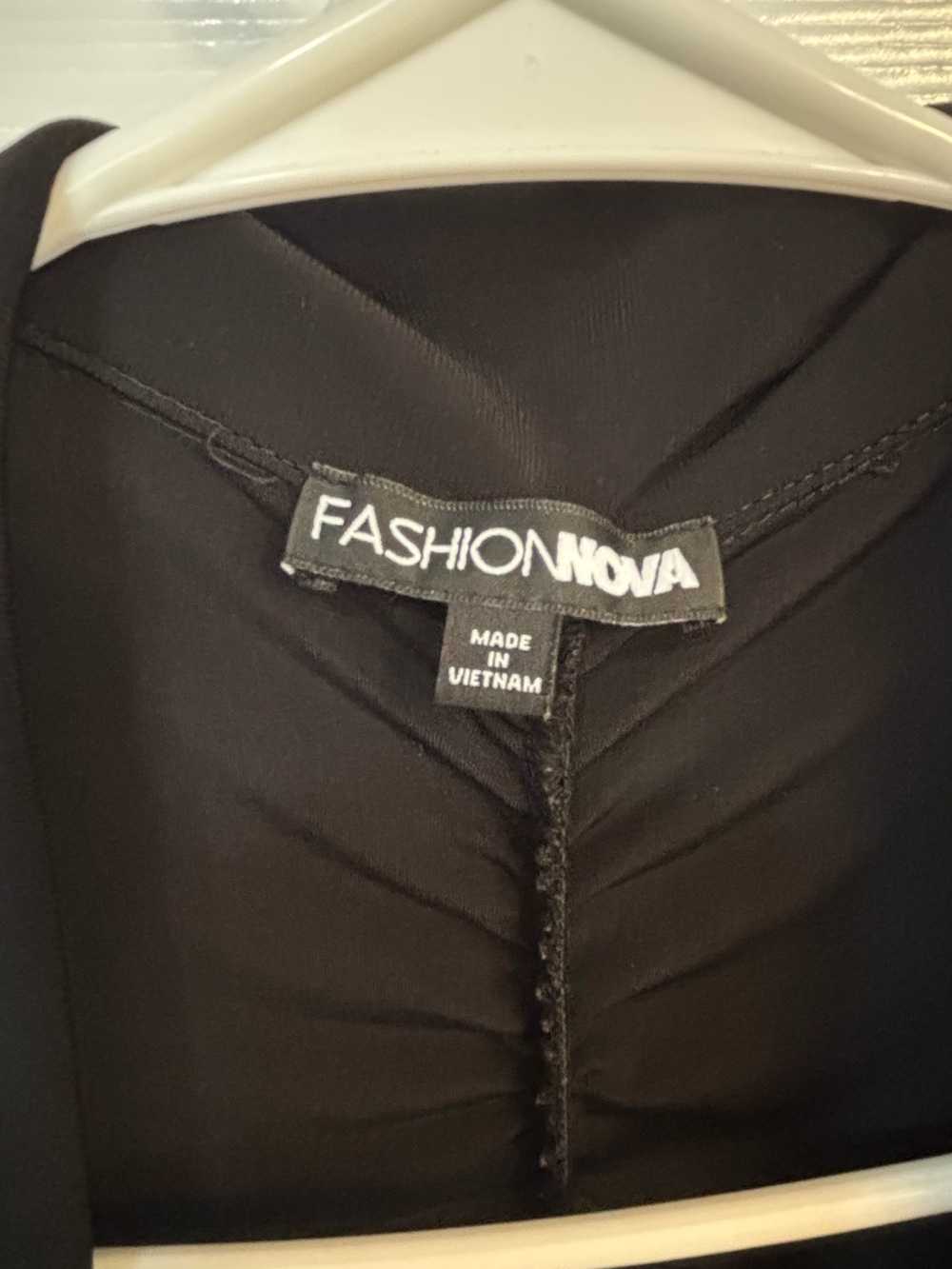 Fashion Nova Black Plunge Button-Down Jumpsuit - Picture 4 of 5